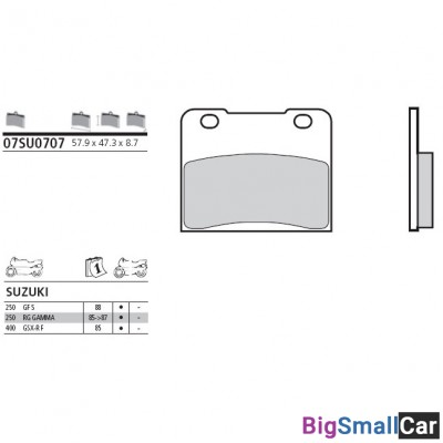 Тормозные колодки BREMBO SINTER 07SU06SA - купить Новопокровской