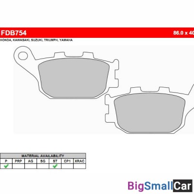 Тормозные колодки FERODO FDB754P - купить Новопокровской