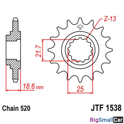 Звезда ведущая JT JTF1538.14 - купить Новопокровской