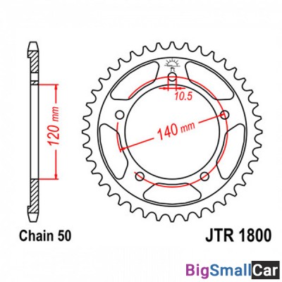 Звезда ведомая JT JTR1800.46 - купить Новопокровской