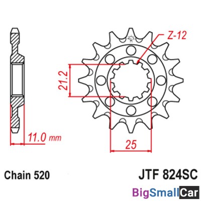 Звезда ведущая JT JTF824.13SC - купить Новопокровской