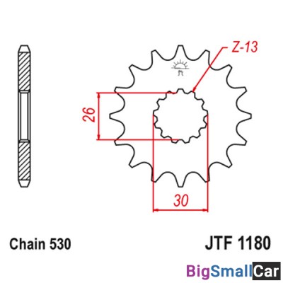 Звезда ведущая JT JTF1180.17 - купить Новопокровской
