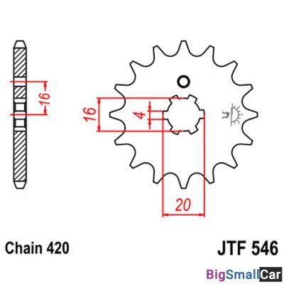 Звезда ведущая JT JTF546.14 - купить Новопокровской