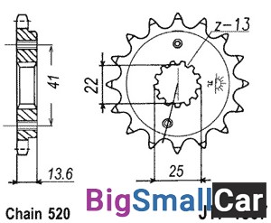 Звезда ведущая JT JTF1307.15RB - купить Новопокровской