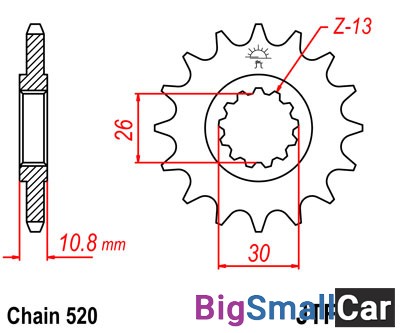 Звезда ведущая JT JTF1579.16  520 - купить Новопокровской