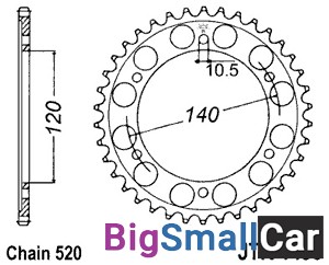 Звезда ведомая JT JTR1490.44 - купить Новопокровской