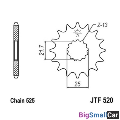 Звезда ведущая JT JTF520.14RB - купить Новопокровской
