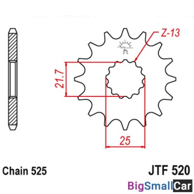 Звезда ведущая JT JTF520.16RB - купить Новопокровской