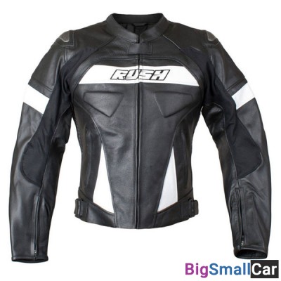 Куртка кожа RUSH Cyborg blk/white XL 31-04526 - купить Новопокровской