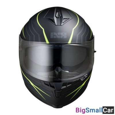 Шлем IXS HX1100 2.1 blk/matt/green S X14075-M35-S