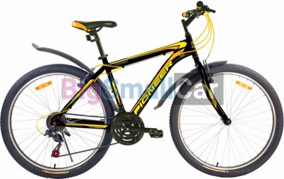 Дорожные велосипеды PIONEER TOWN 27,5/20 black-yellow-orange - купить Новопокровской