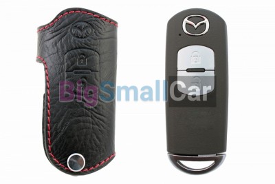 Чехол Для Ключа Mazda (Брелок), Кожаный, Цвет Нити Красный bgt332 - купить Новопокровской