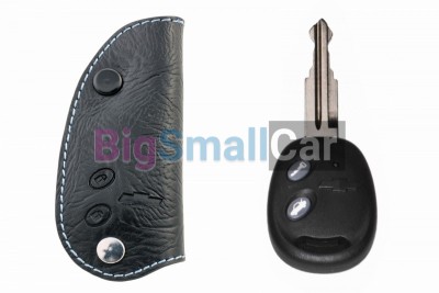 Чехол Для Ключа Chevrolet (Брелок), Кожаный, Цвет Нити Голубой bgt345 - купить Новопокровской