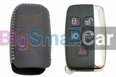 Чехол Для Ключа Jaguar/Land Rover (Брелок) String Цвет Кожи Черный bgt471 - купить Новопокровской