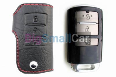 Чехол Для Ключа Kia (Брелок), Кожаный, Цвет Нити Красный bgt512 - купить Новопокровской