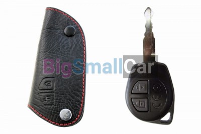 Чехол Для Ключа Suzuki (Брелок), Кожаный, Цвет Нити Красный bgt521 - купить Новопокровской